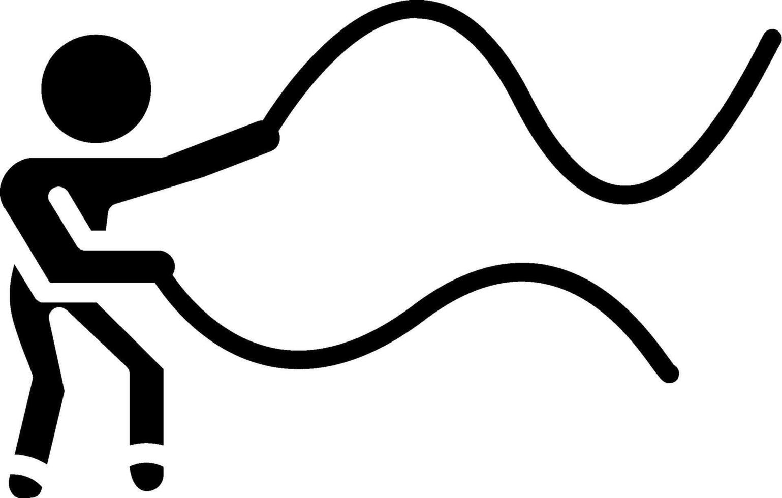 Battle Rope Glyph Icon vector