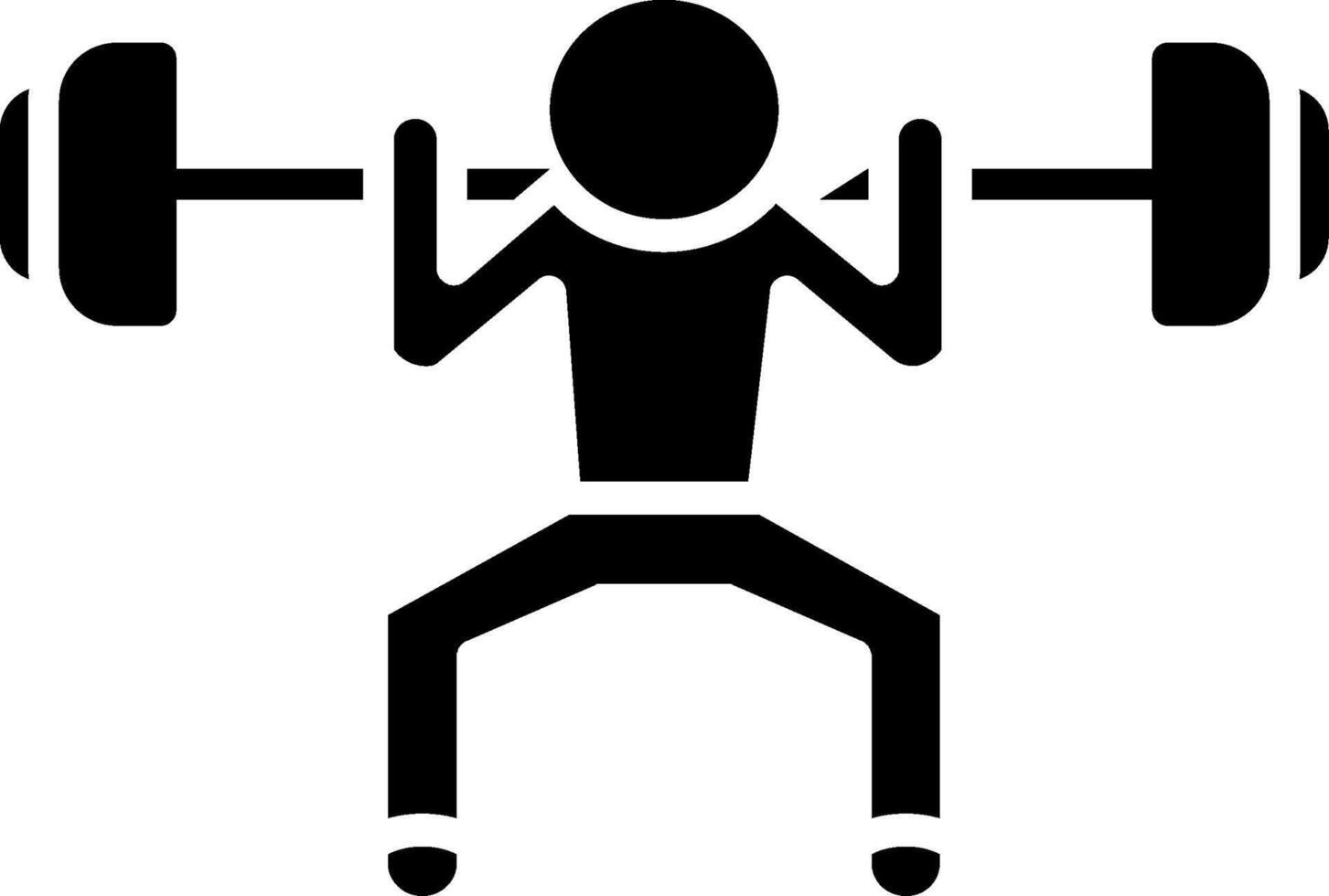 Weight Lifting Glyph Icon vector
