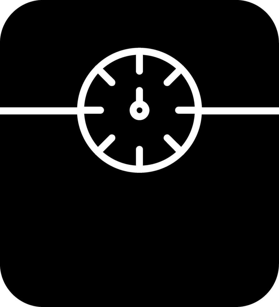 Weight Scale Glyph Icon vector