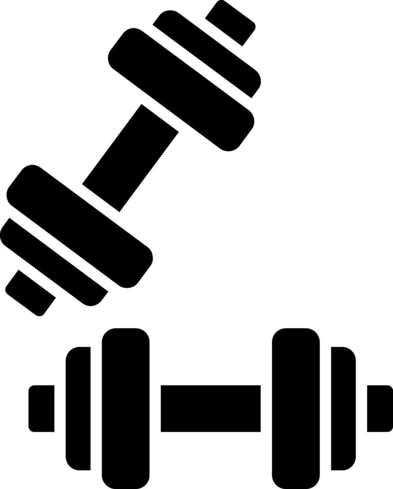 Dumbell Glyph Icon vector