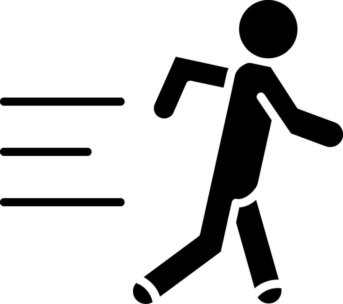 Jogging Glyph Icon vector