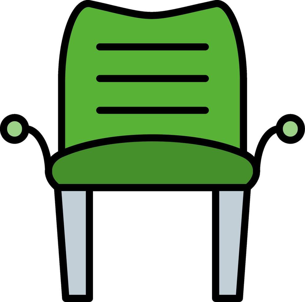 Armchair Line Filled Icon vector