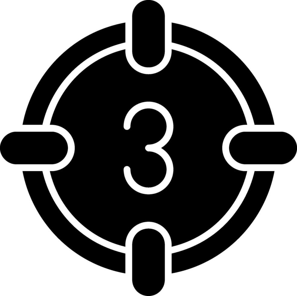 Countdown Glyph Icon vector