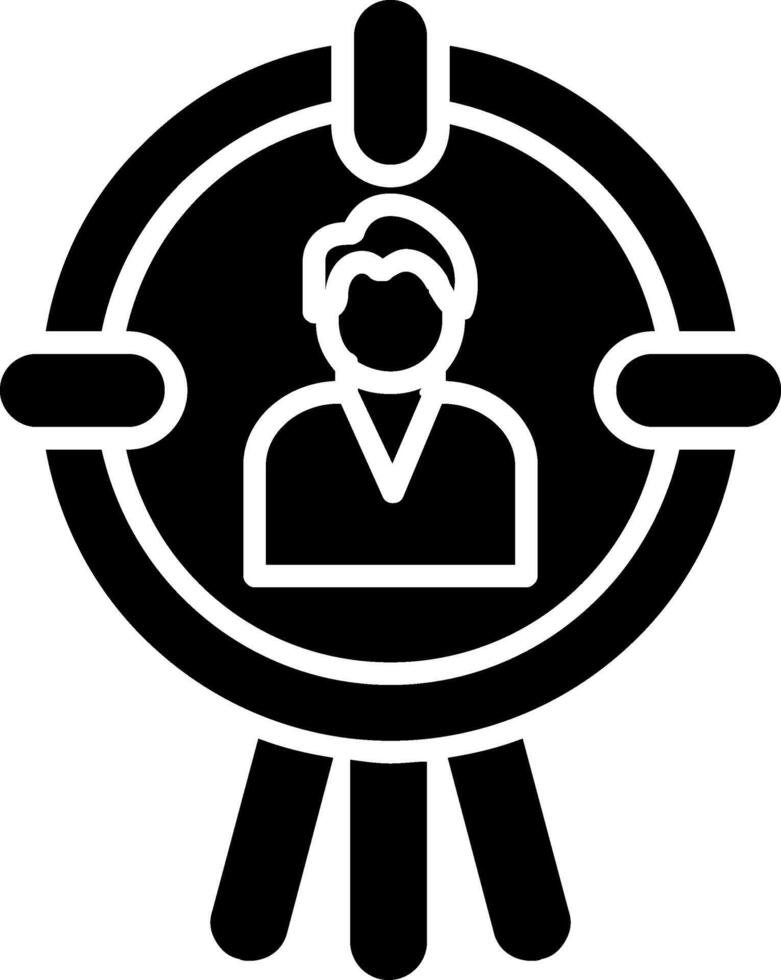 Telent Hunt Glyph Icon vector