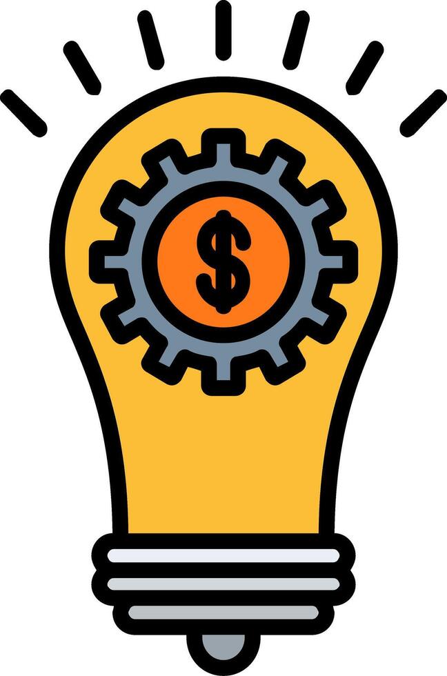 Solutions Line Filled Icon vector