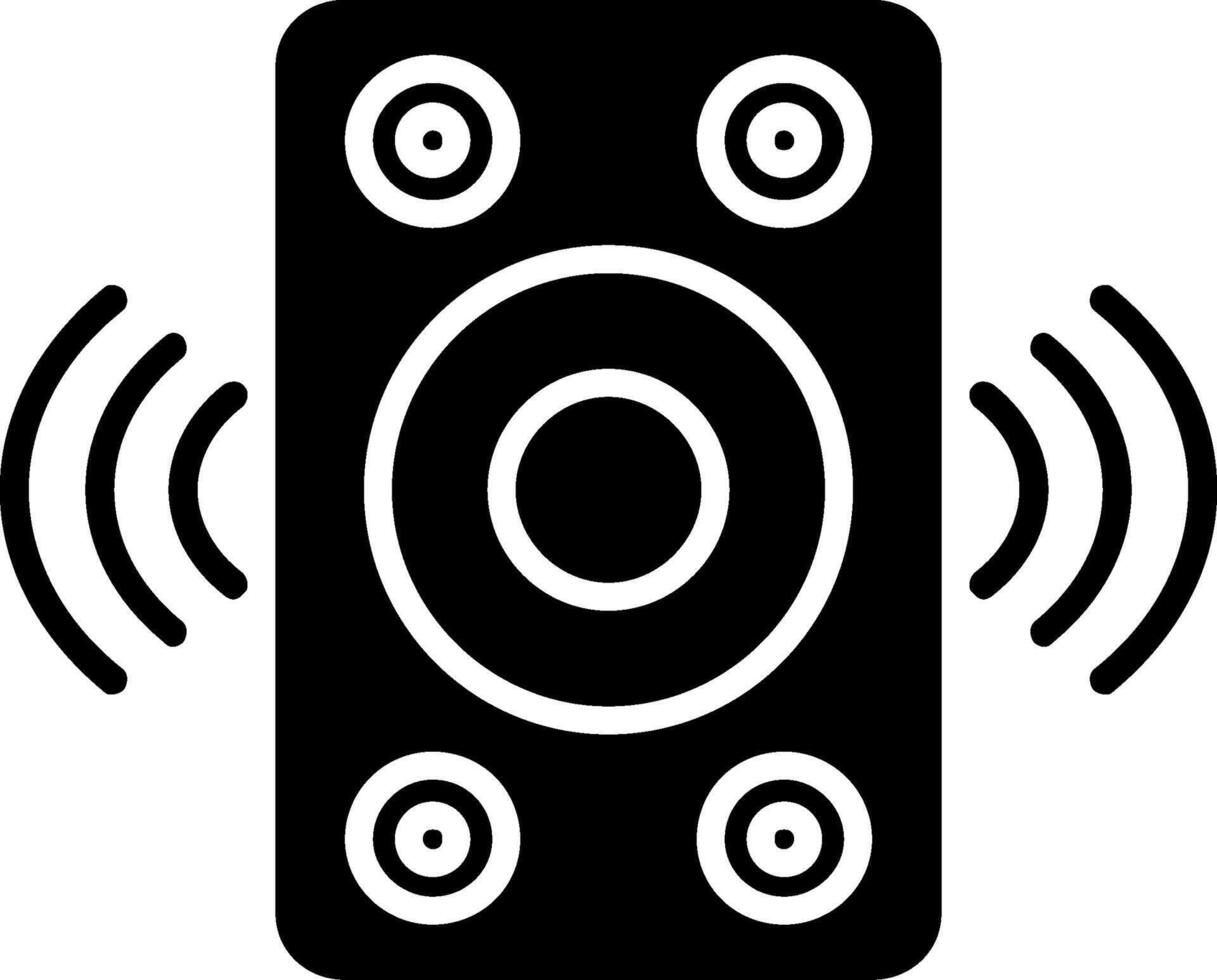 icono de glifo de altavoz vector