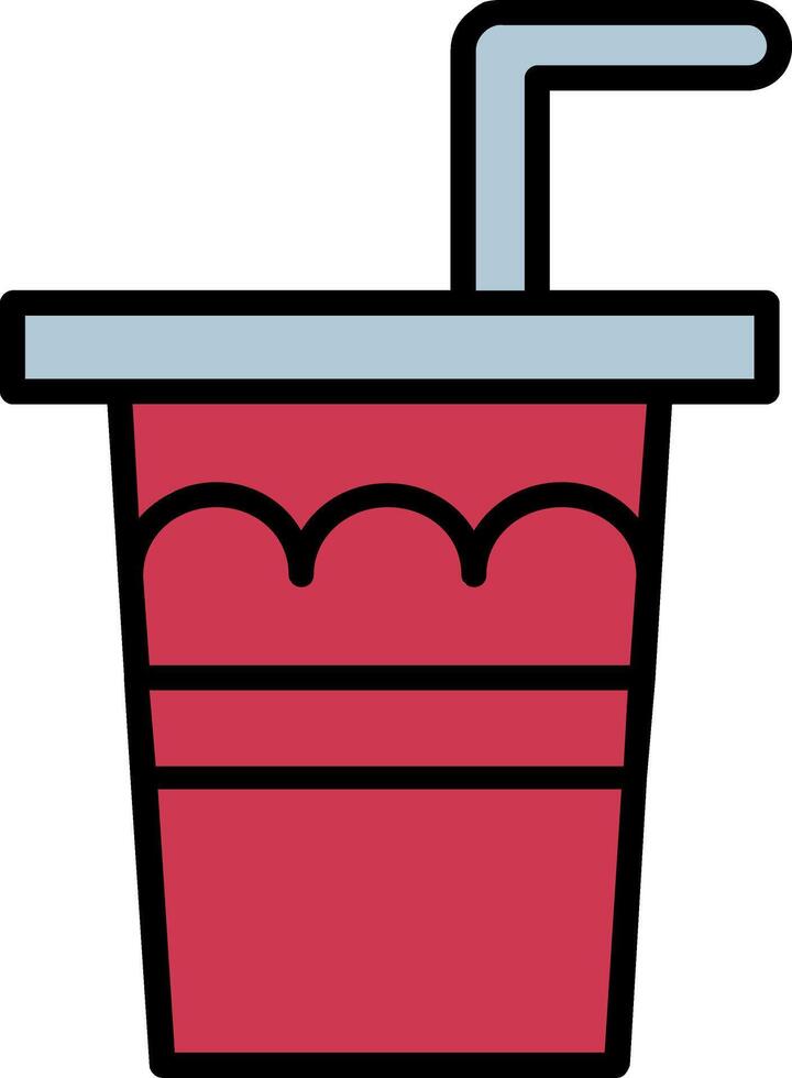 Soda Drink Line Filled Icon vector