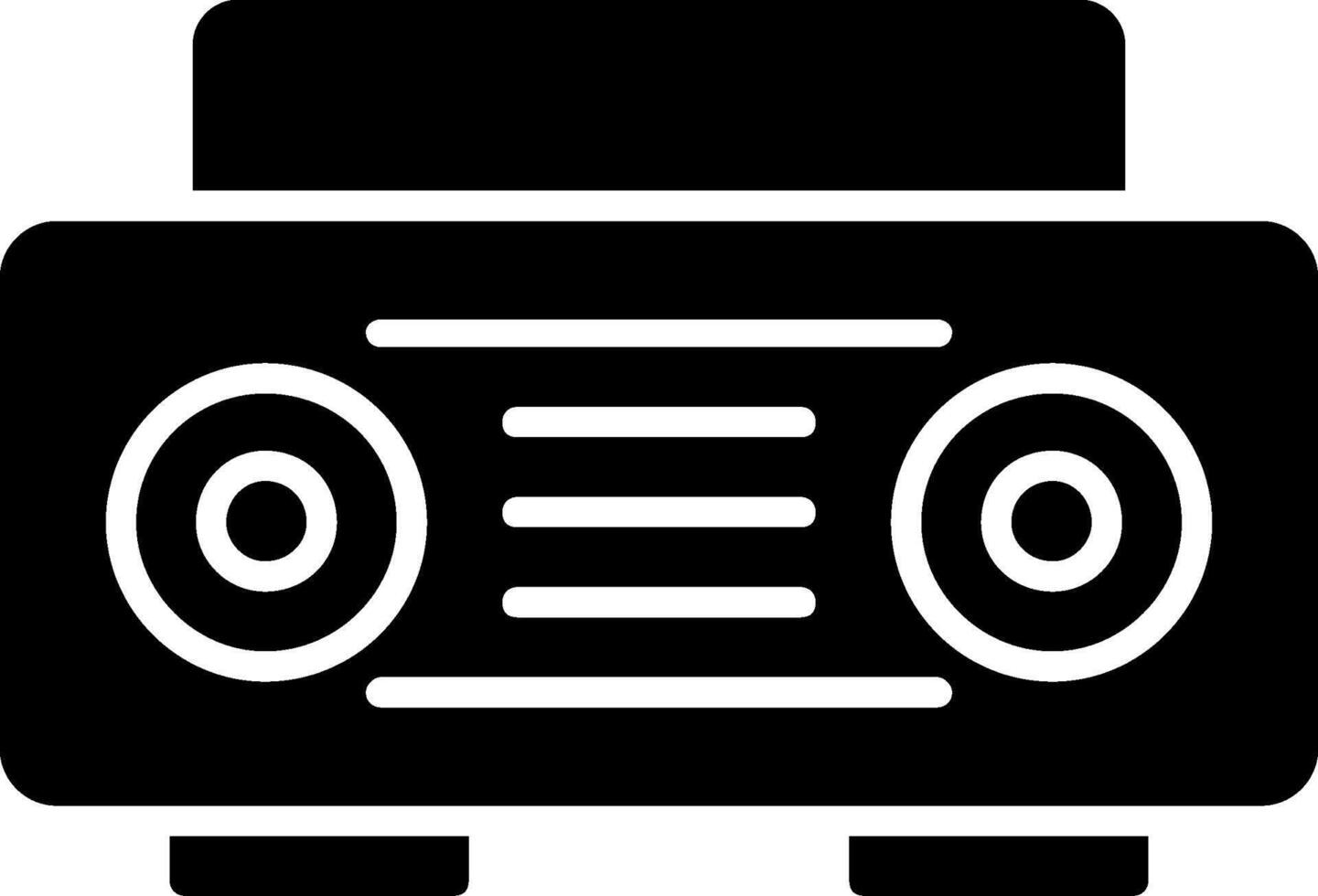 Radio Glyph Icon vector