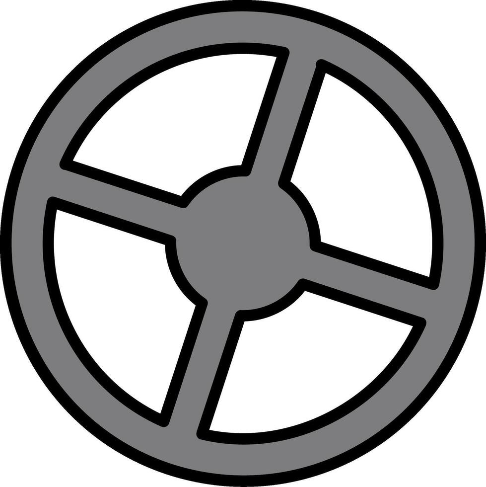Steering Line Filled Icon vector