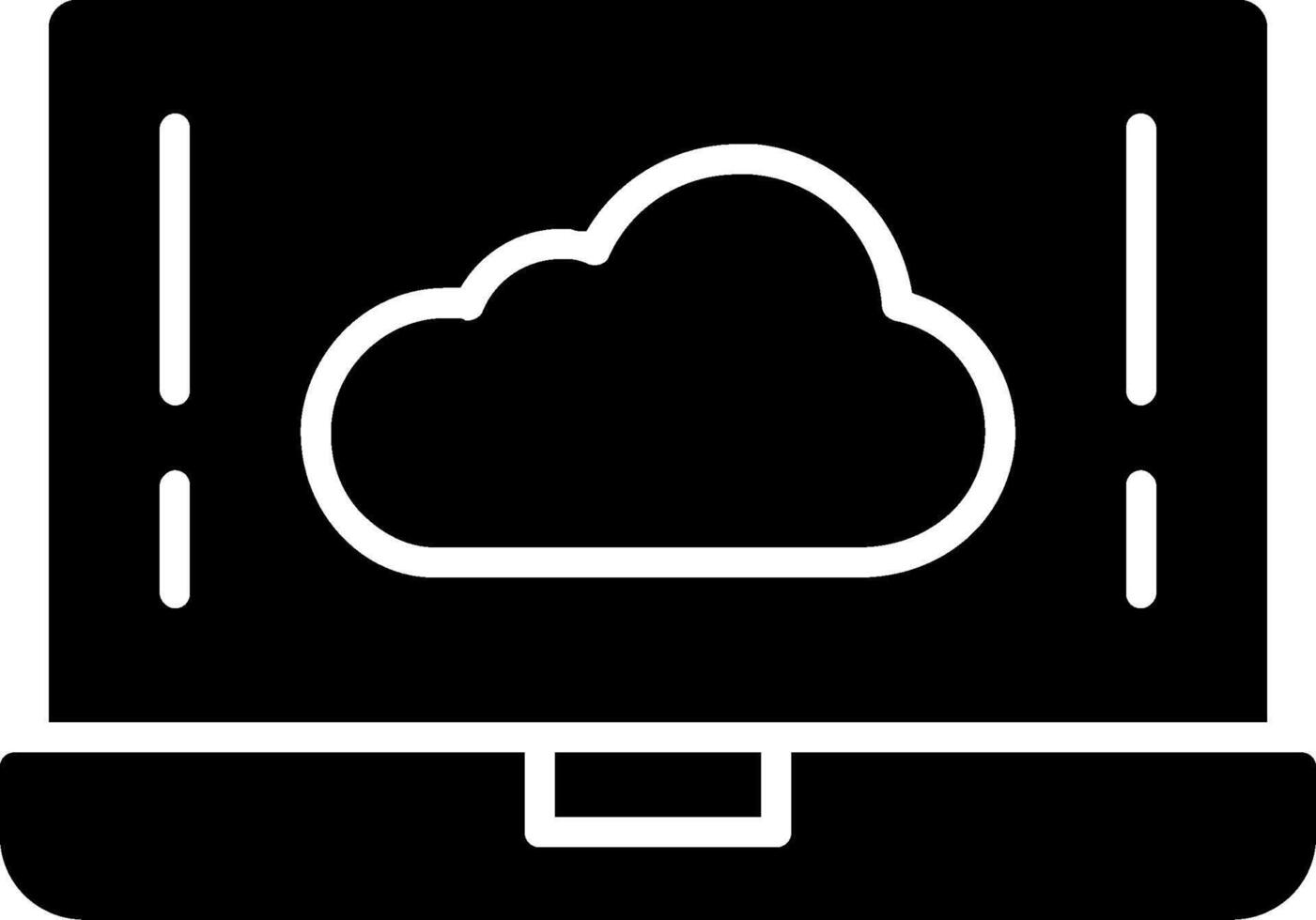 Cloud Glyph Icon vector