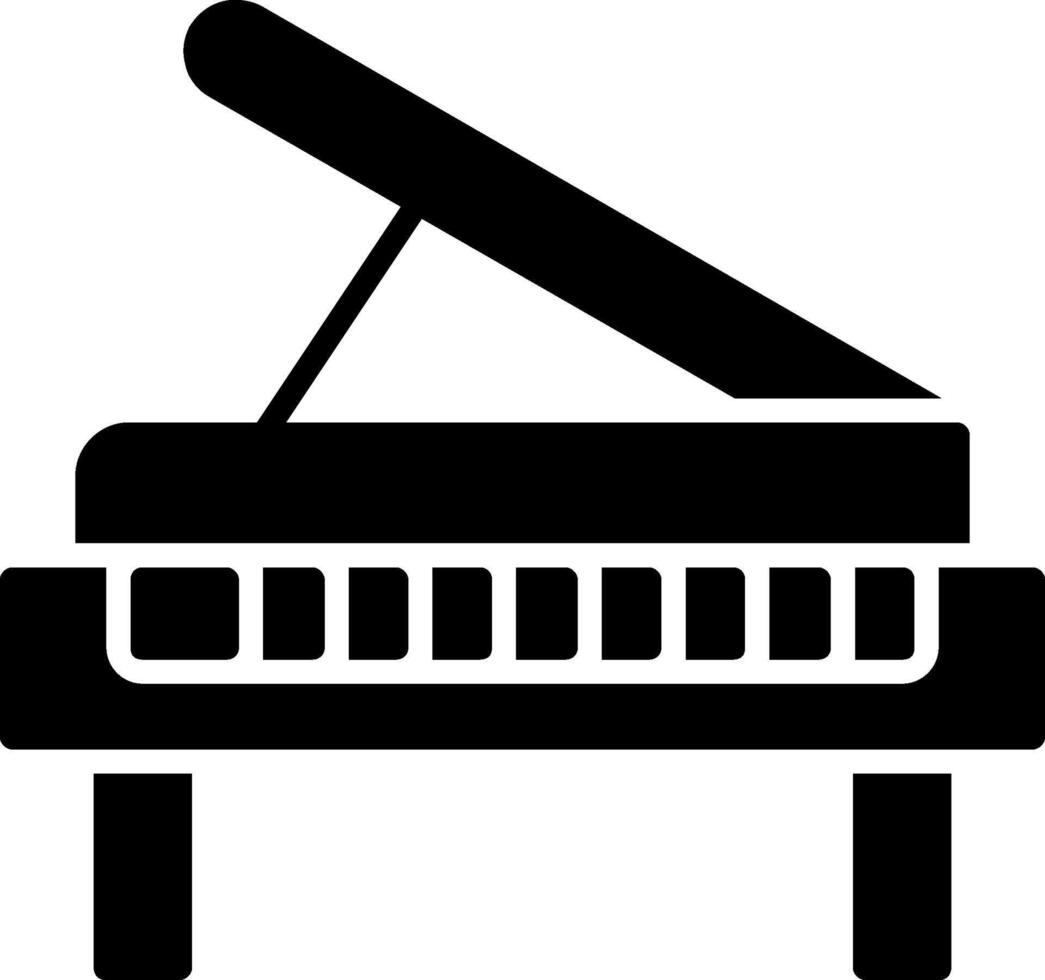 icono de glifo de piano vector