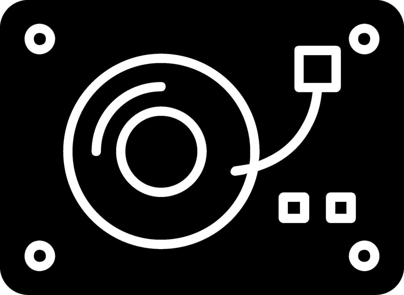 Turntable Glyph Icon vector