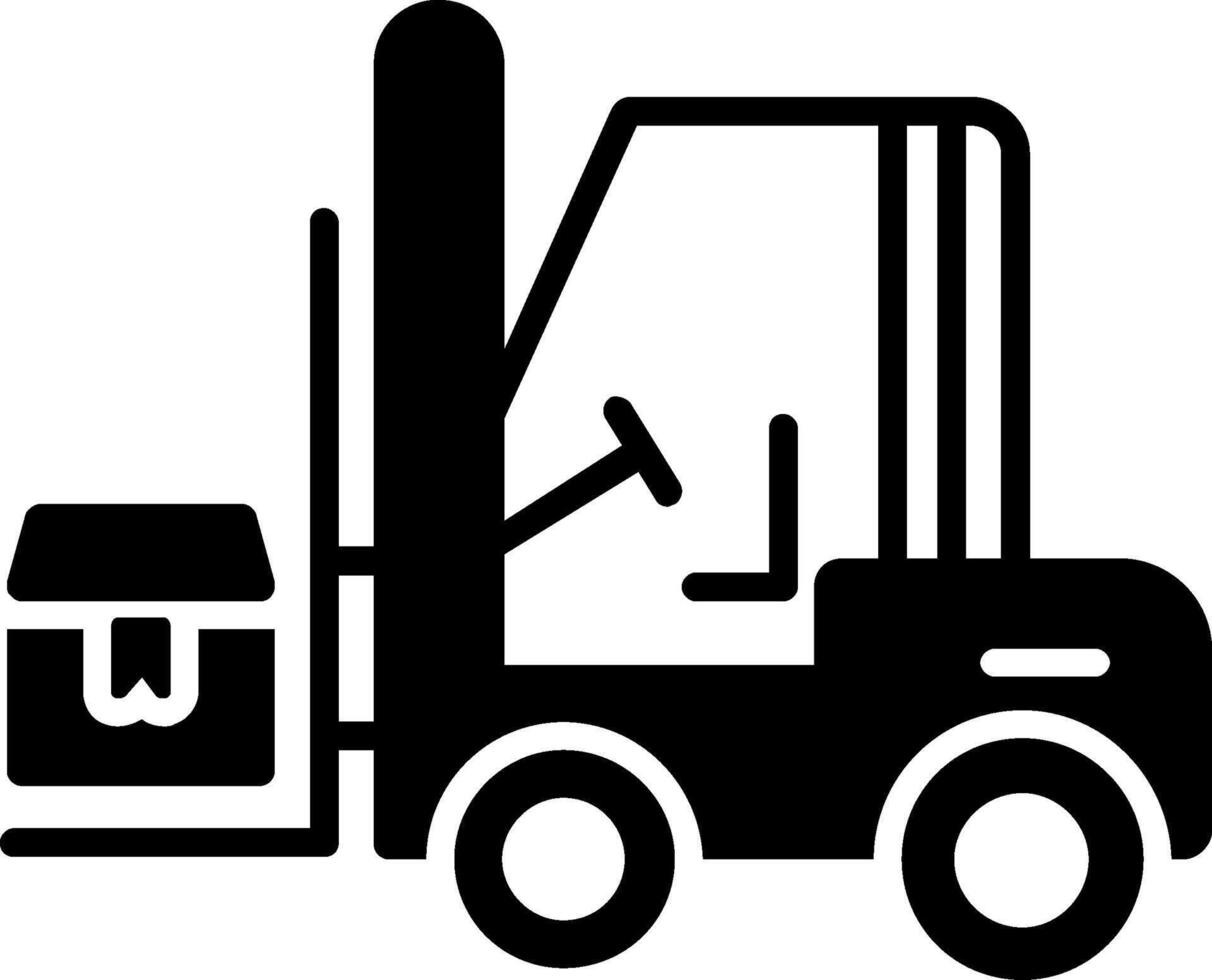 Forklift Glyph Icon vector