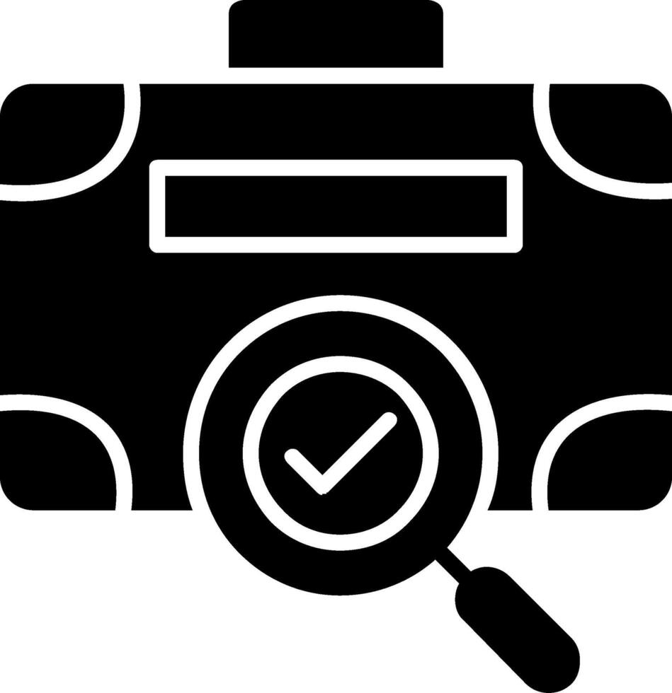 Suitcase Glyph Icon vector