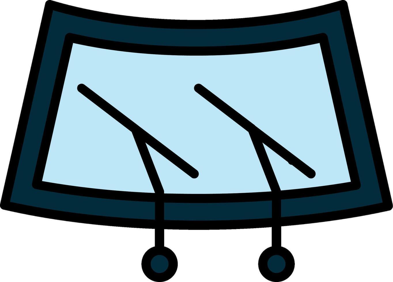Windscreen Line Filled Icon vector