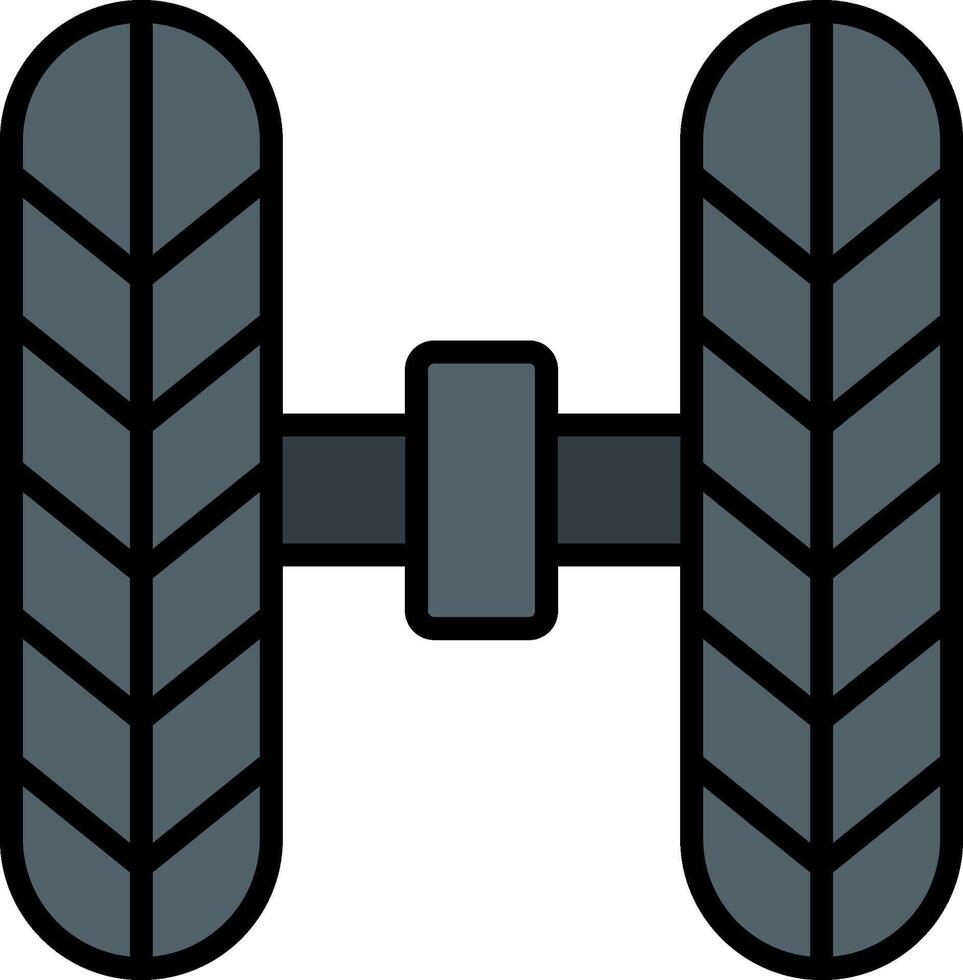 Wheel Alignment Line Filled Icon vector