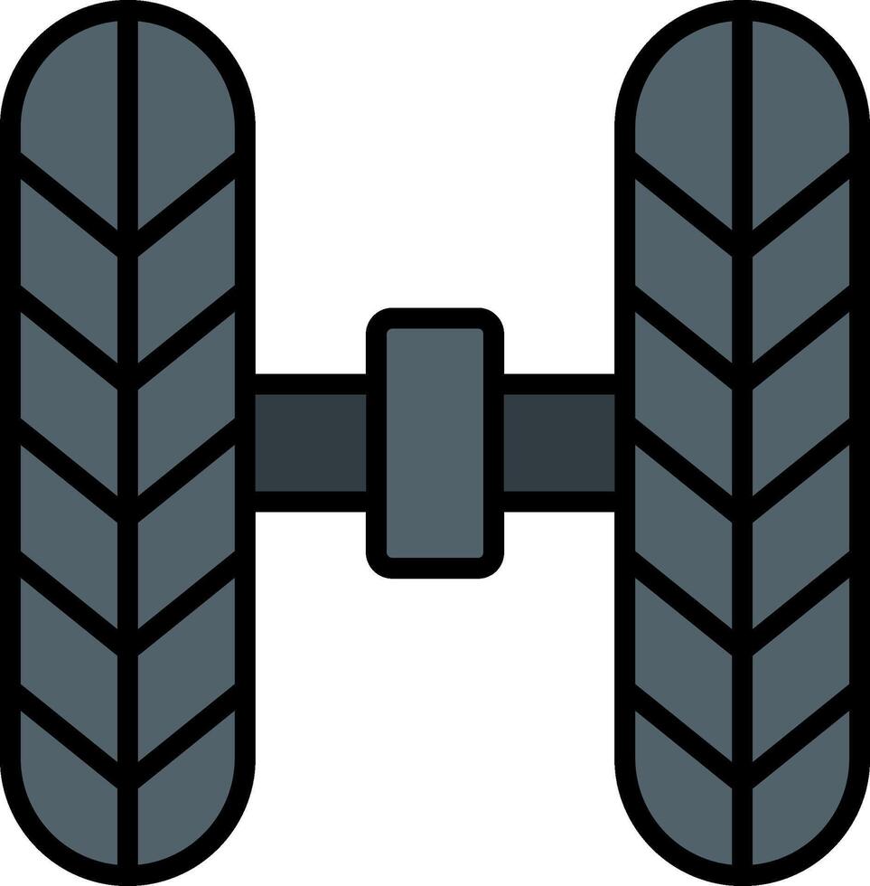 Wheel Alignment Line Filled Icon vector