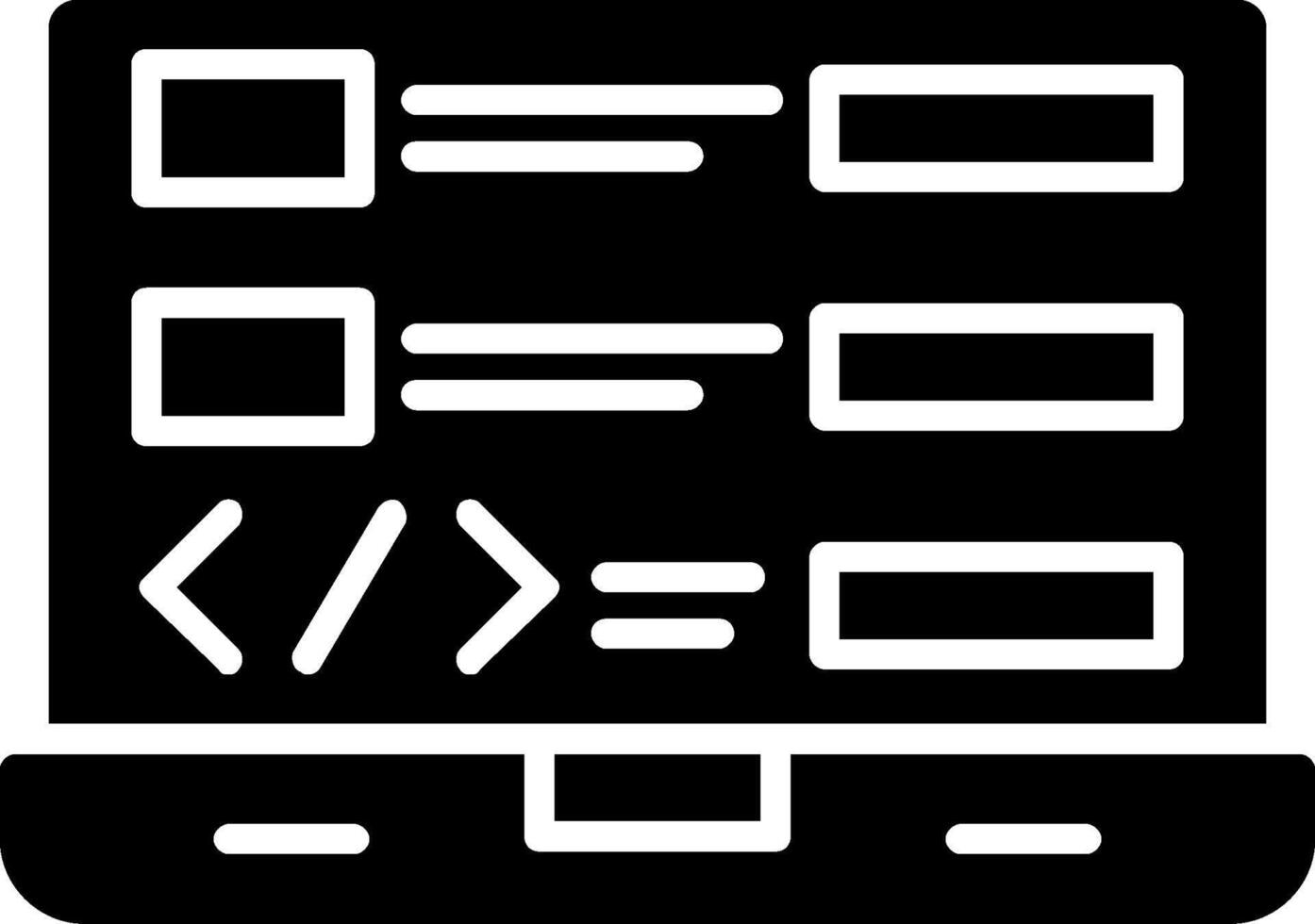 Coding Glyph Icon vector