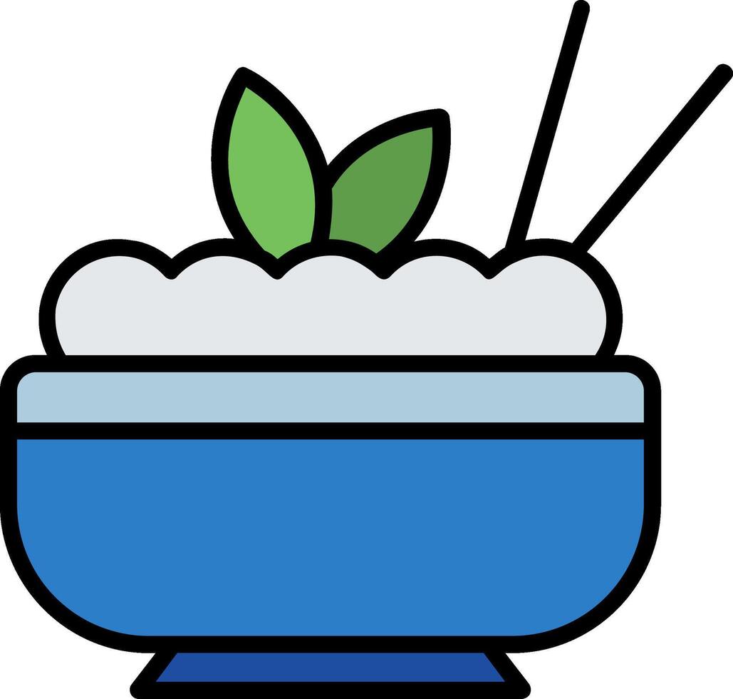 Macaroni Line Filled Icon vector