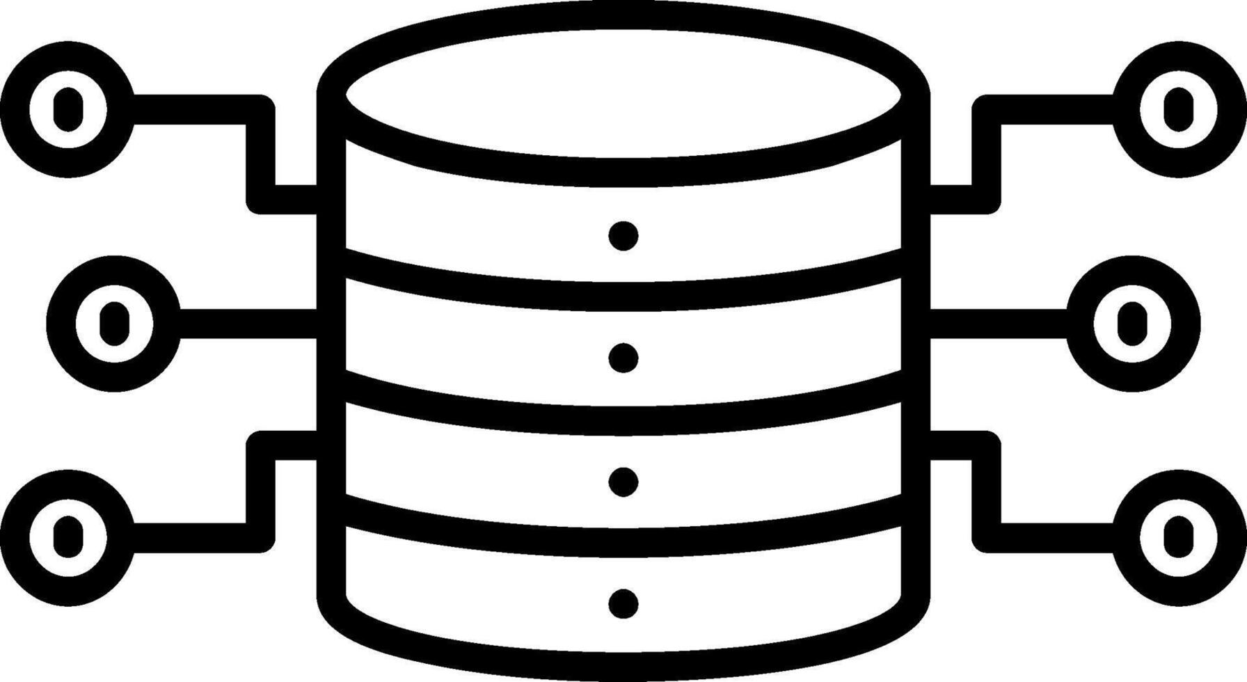 Server Storage Line Filled Icon vector