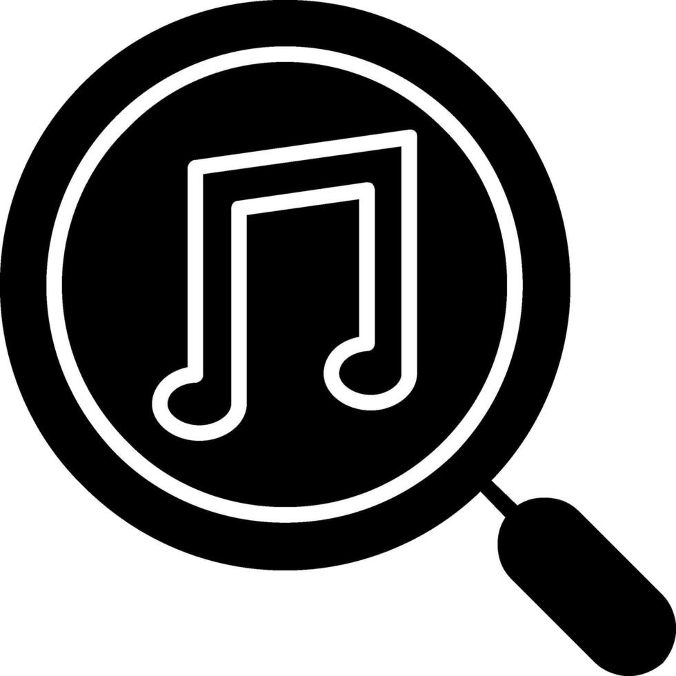 Music Note Glyph Icon vector