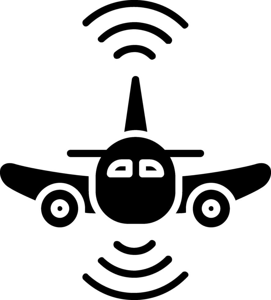 Aeroplane Glyph Icon vector