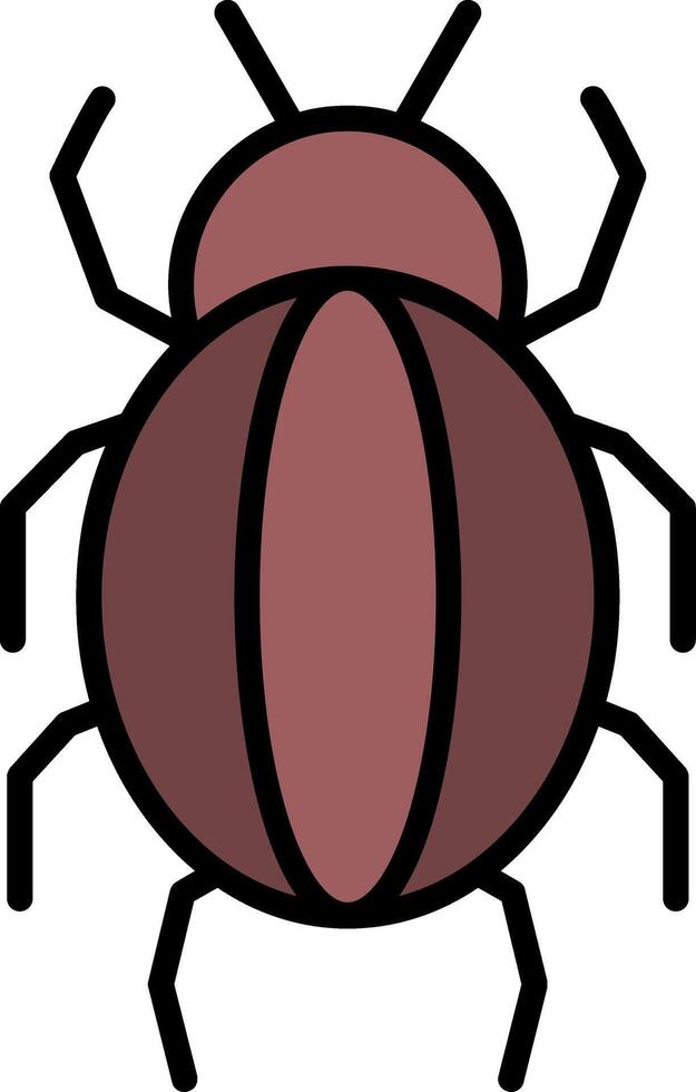 Spider Line Filled Icon vector
