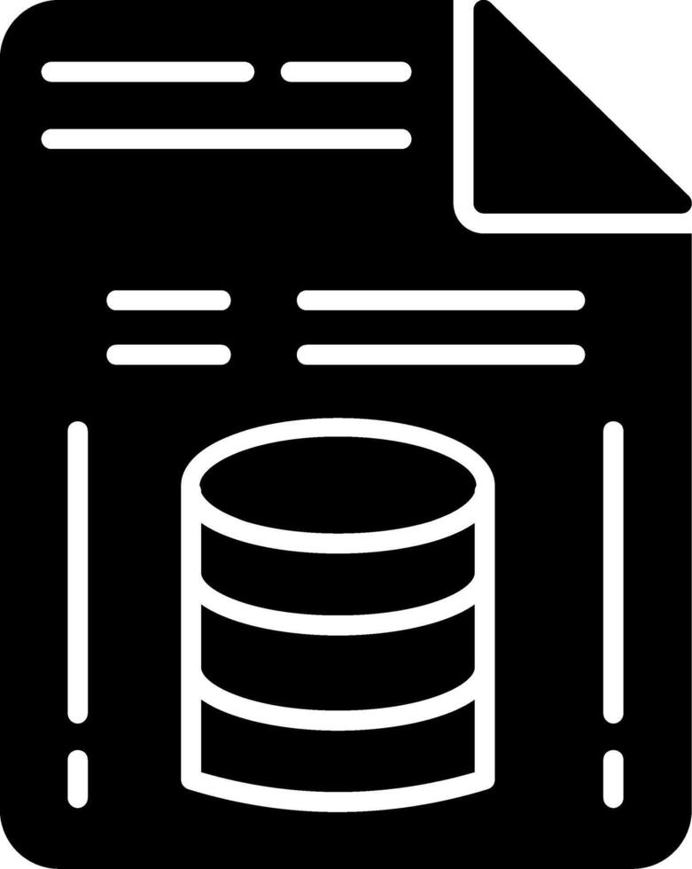 Data Glyph Icon vector