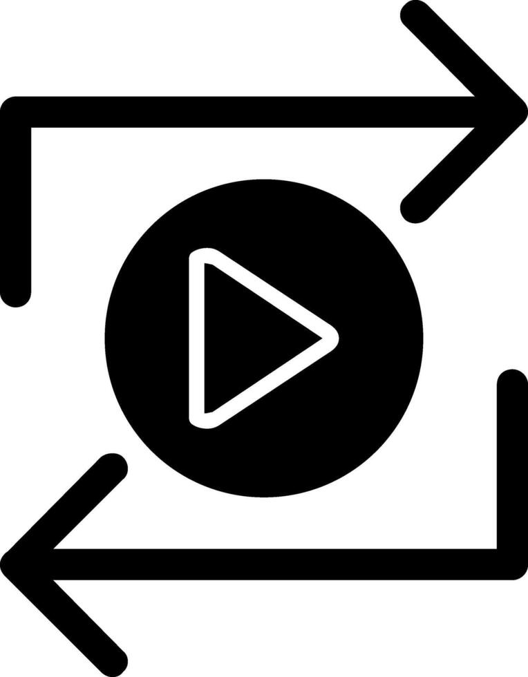 Replay Glyph Icon vector