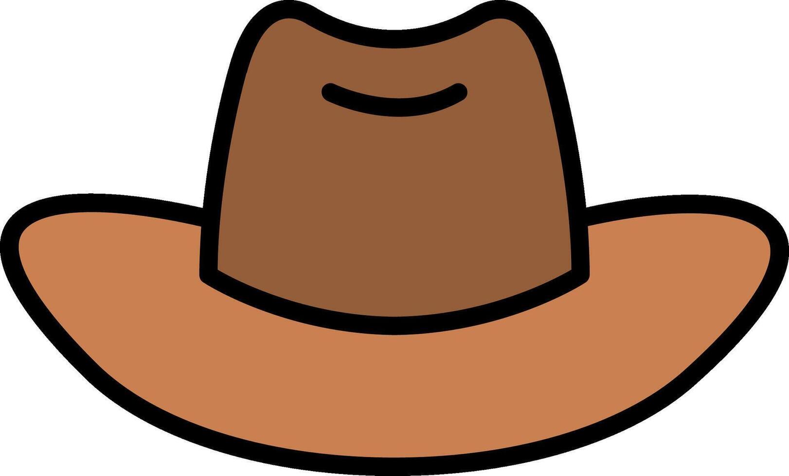 Cowboy Hat Line Filled Icon vector