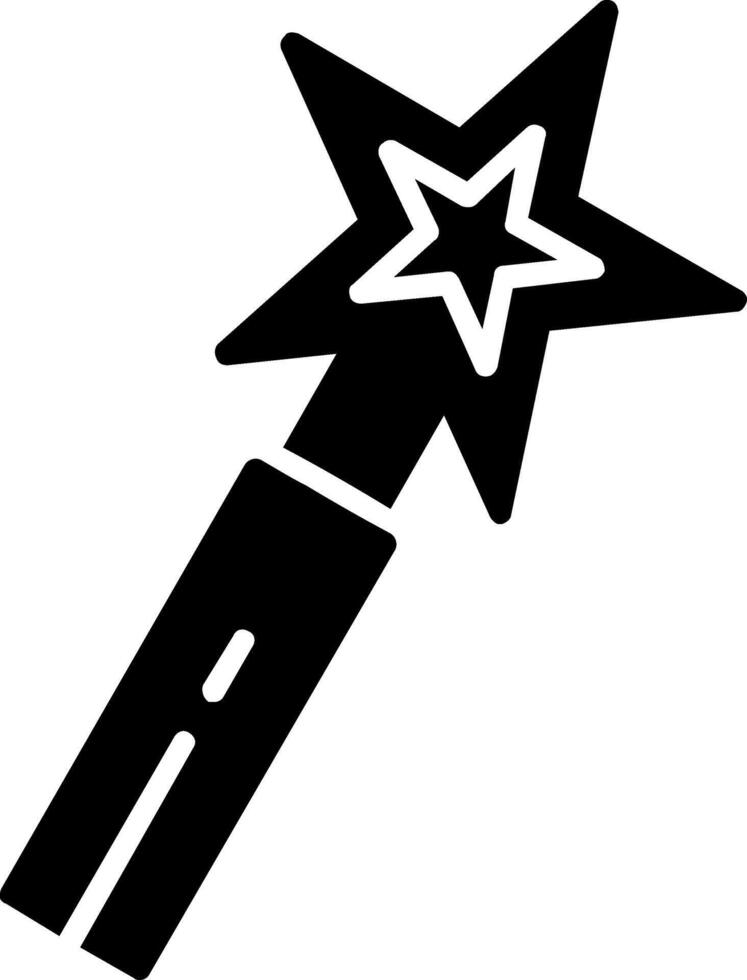 Magic Wand Glyph Icon vector