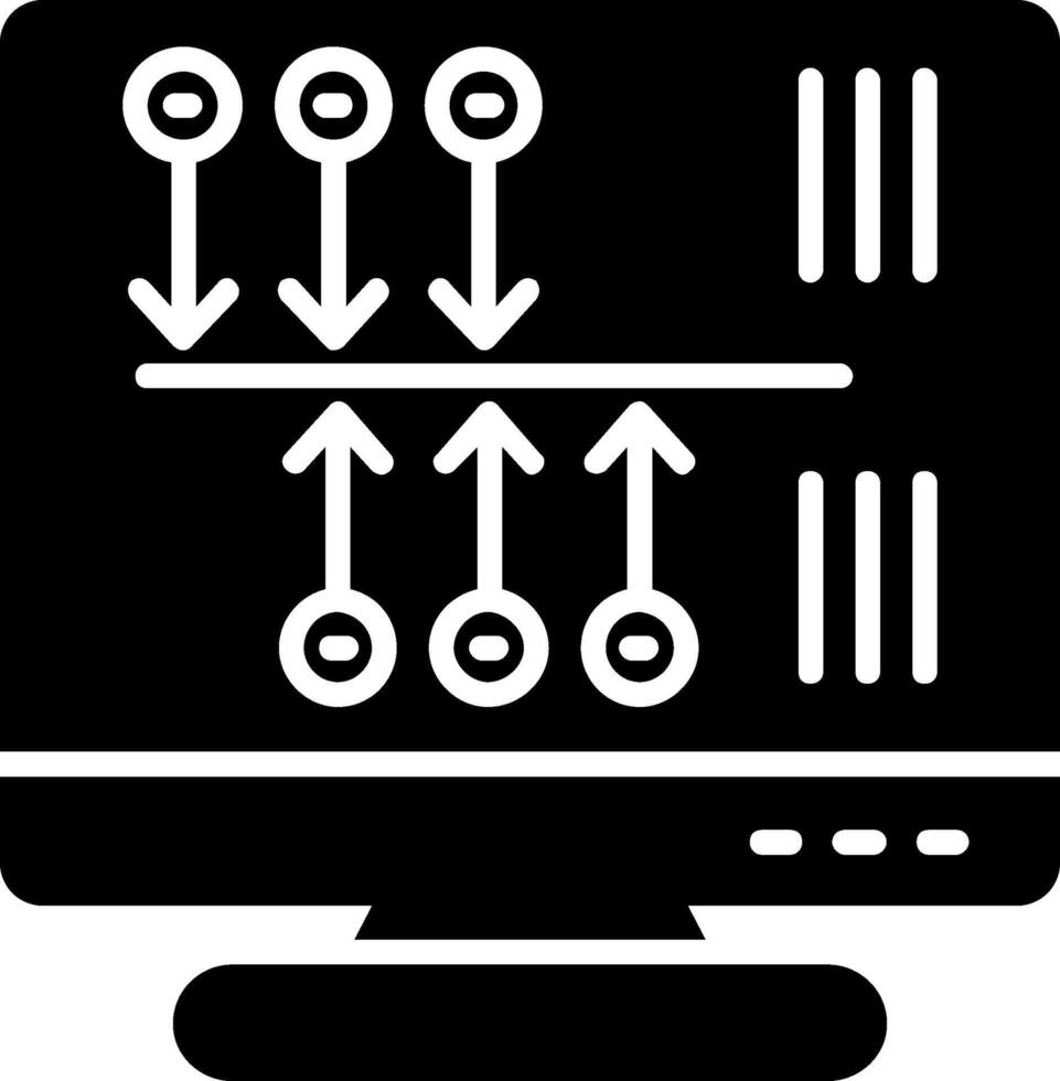 Timeline Glyph Icon vector