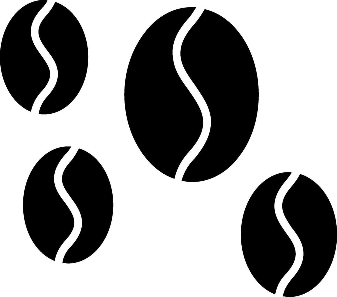 Coffee beans Glyph Icon vector