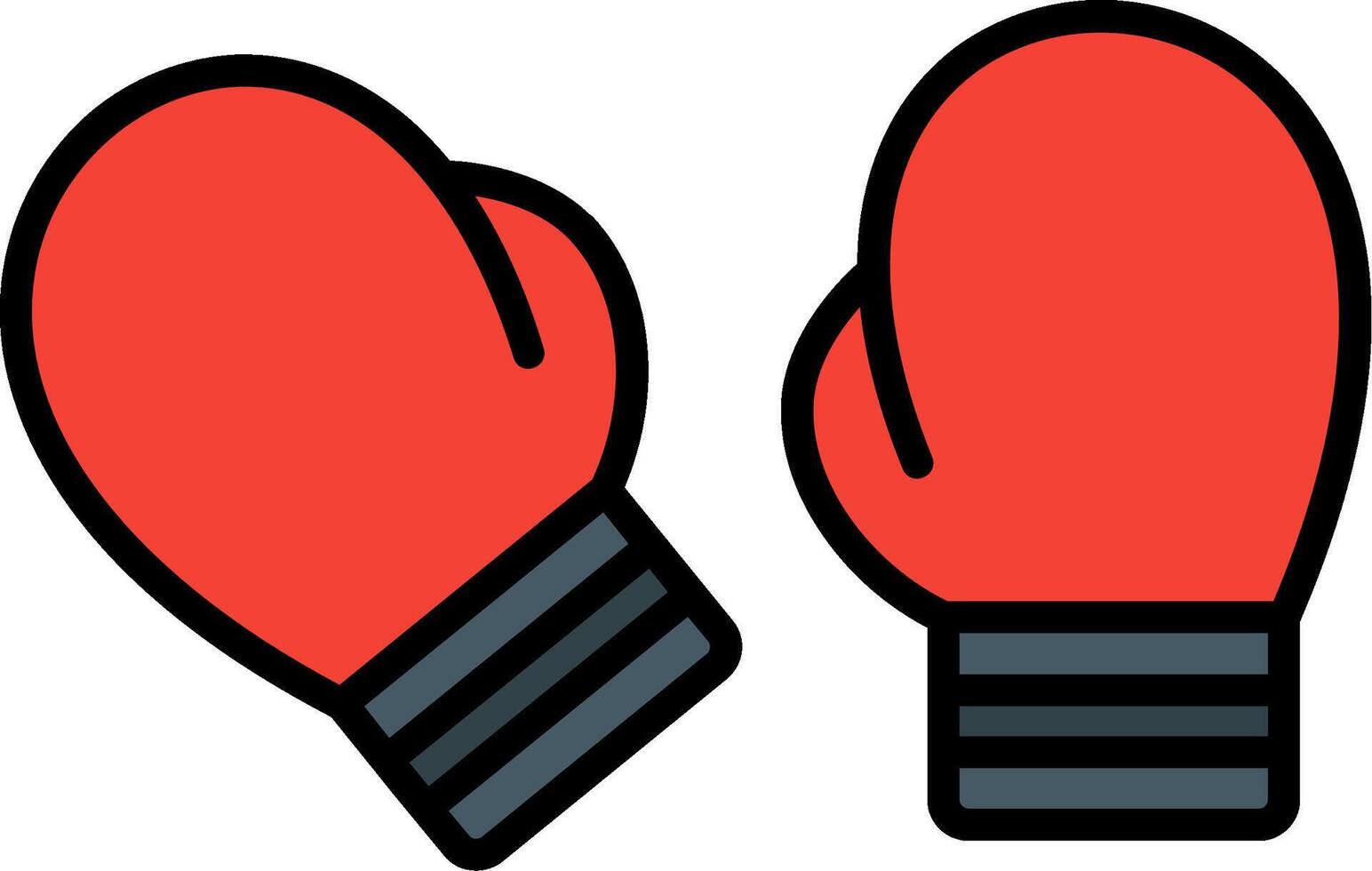 Boxing Glove Line Filled Icon vector