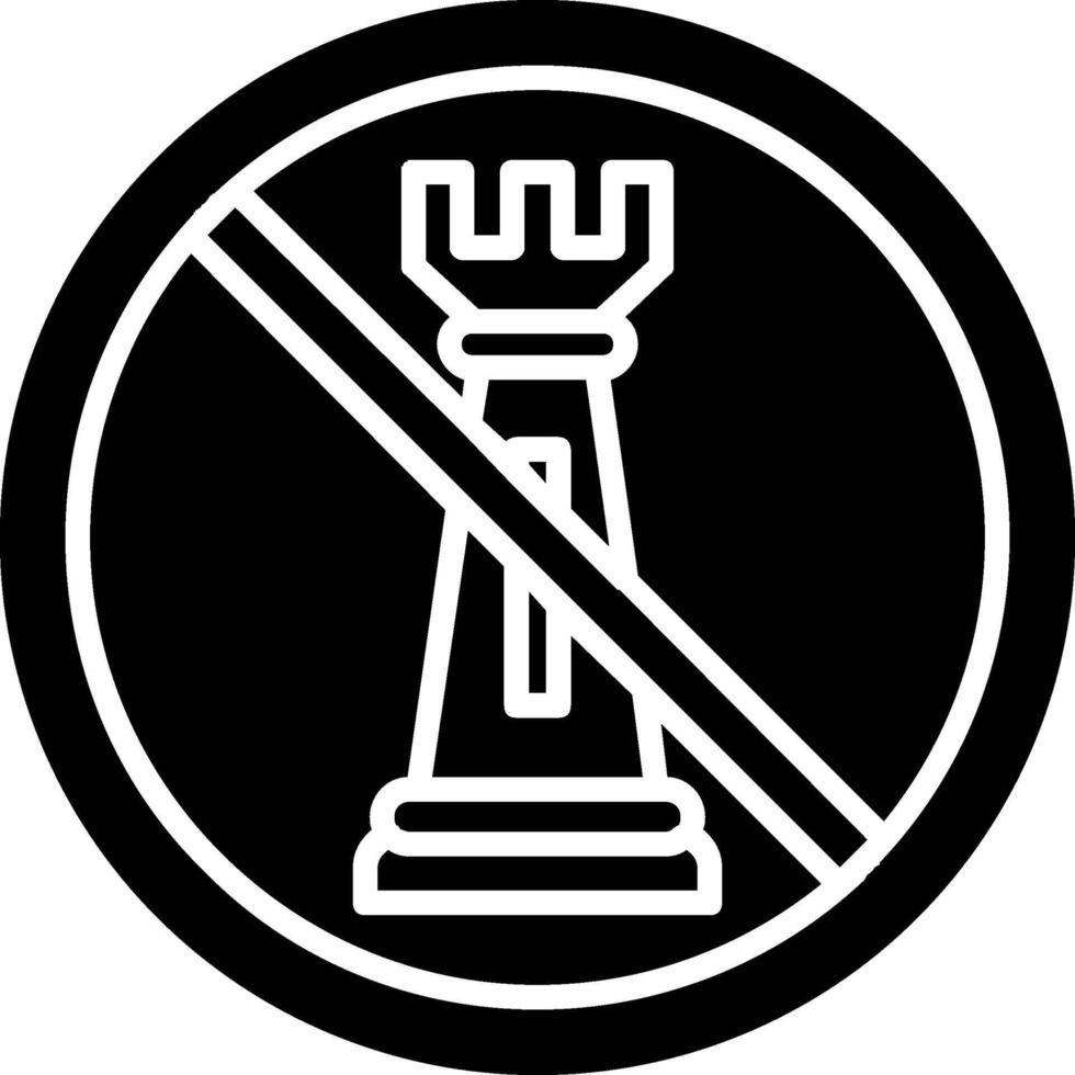 Prohibited Sign Glyph Icon vector