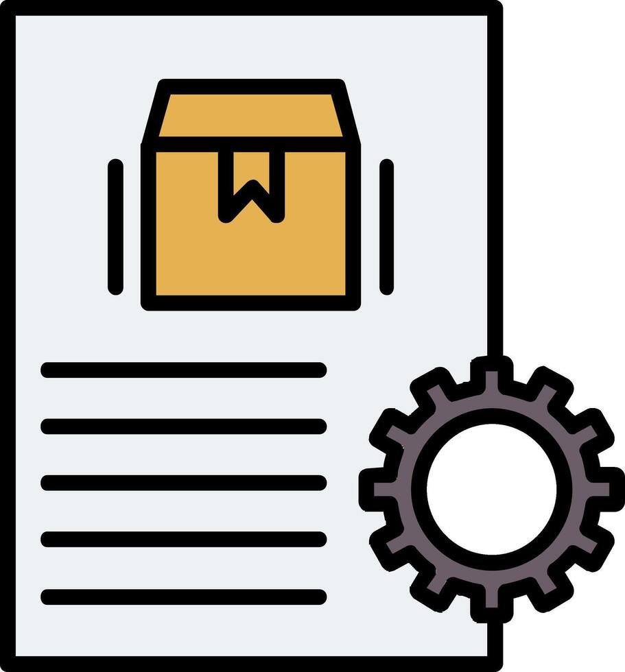 Order Processing Line Filled Icon vector