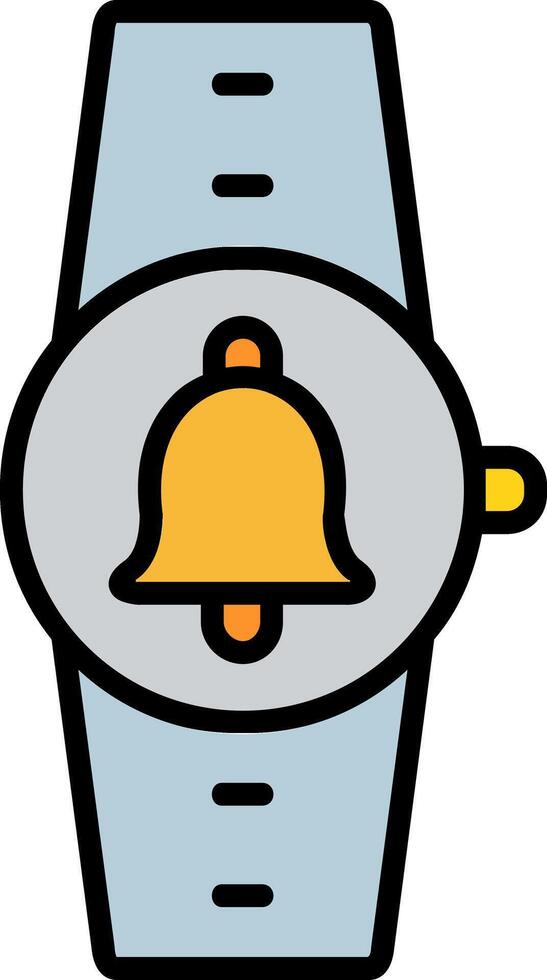 Notification Line Filled Icon vector