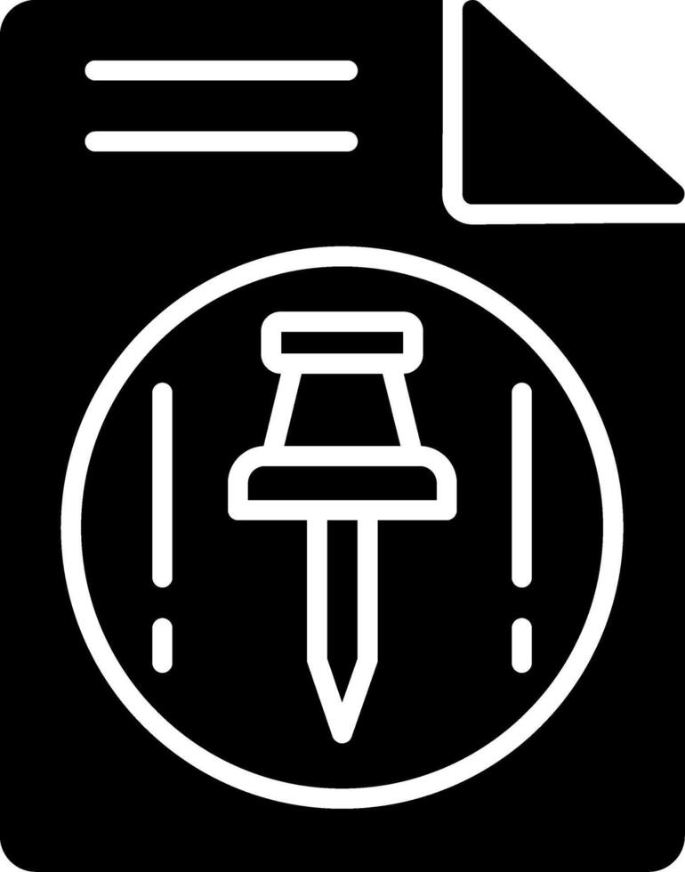 Push Glyph Icon vector
