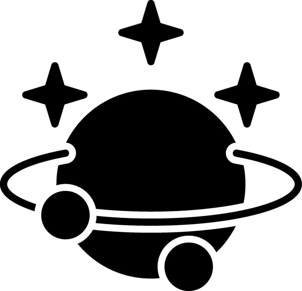 icono de glifo de astronomía vector