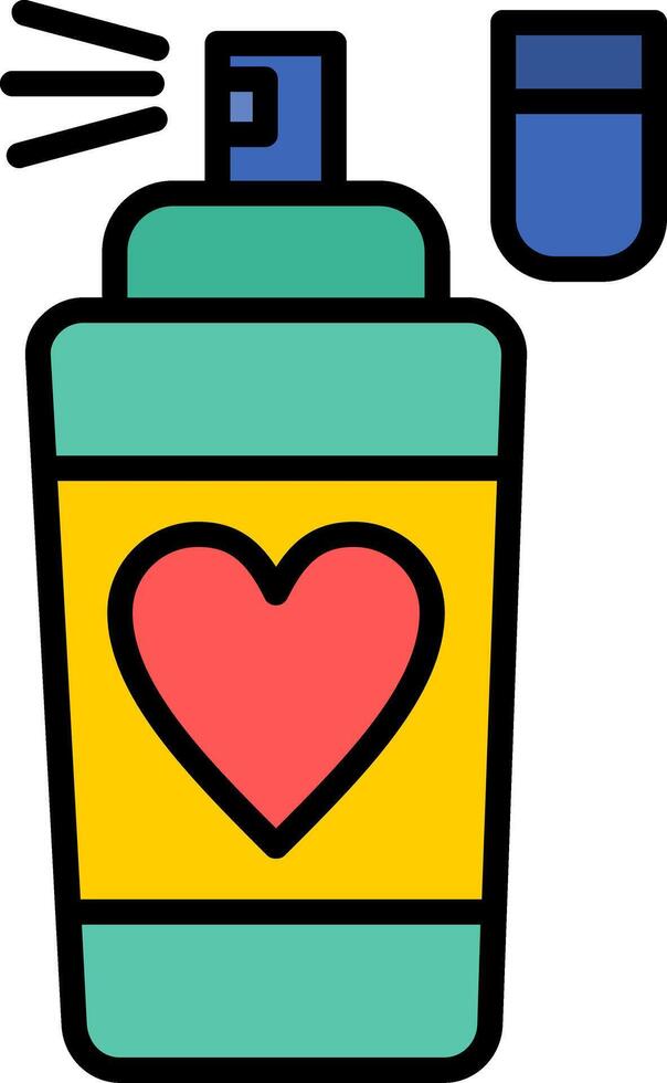 Perfume Line Filled Icon vector