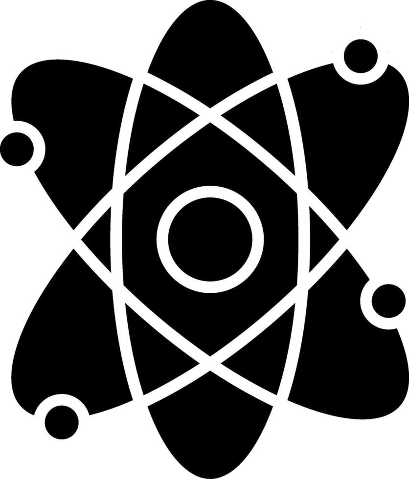 Atom Glyph Icon vector