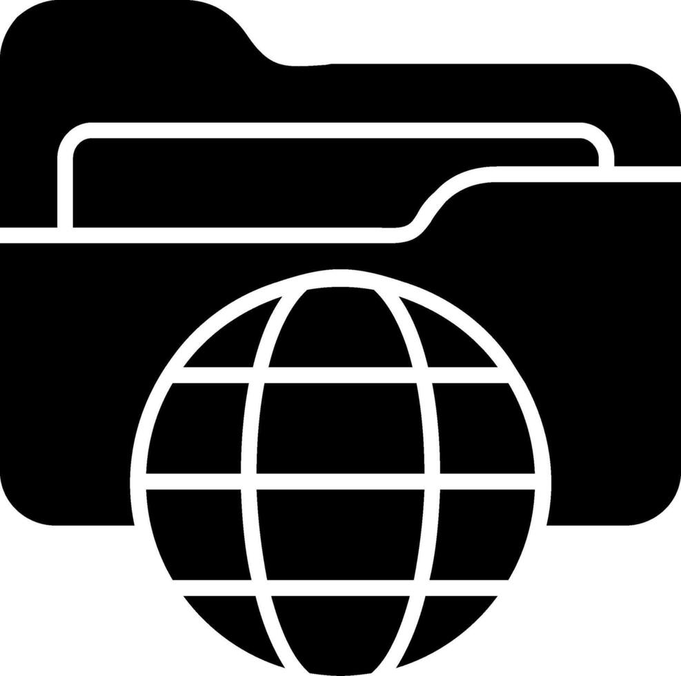Folder Glyph Icon vector