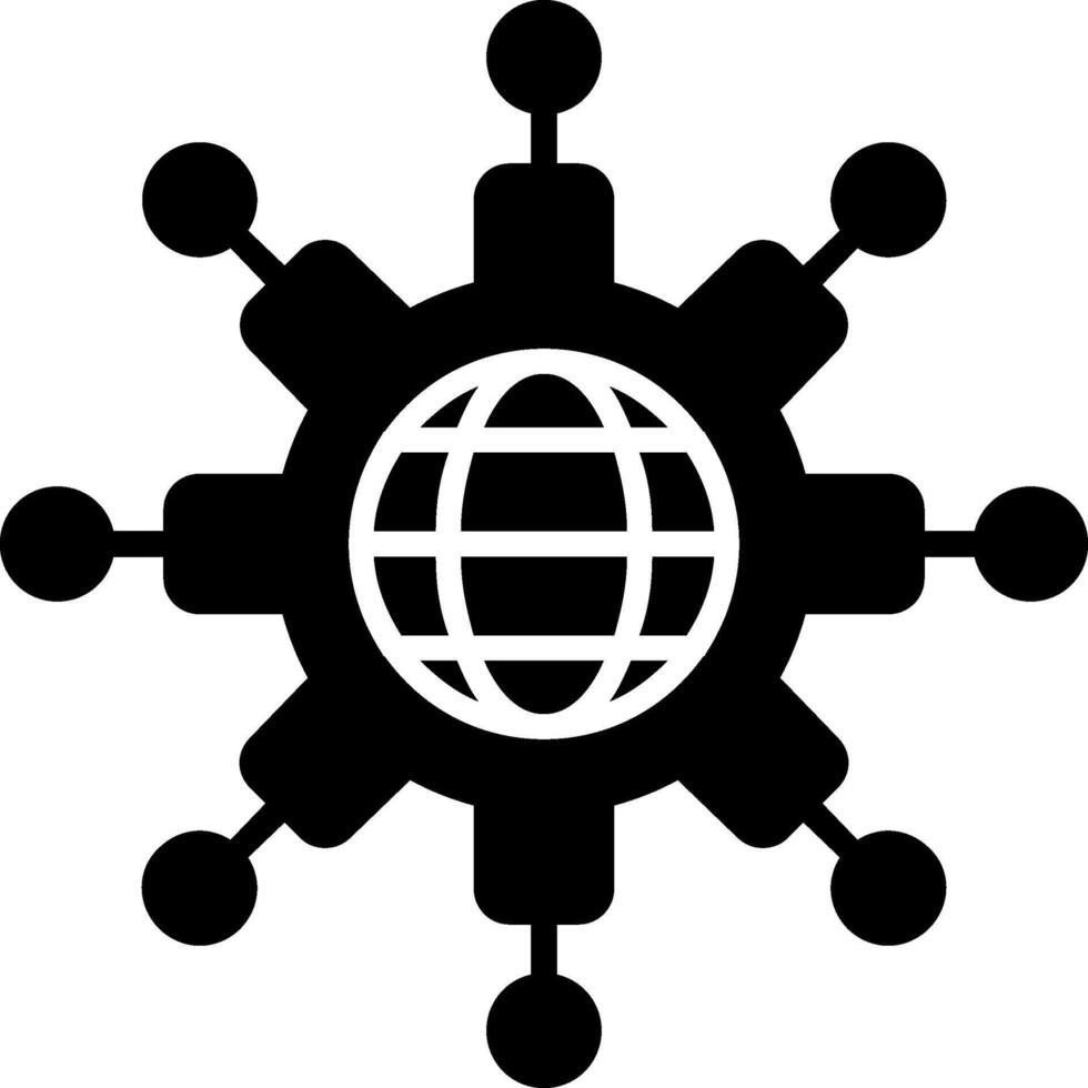 Network Glyph Icon vector