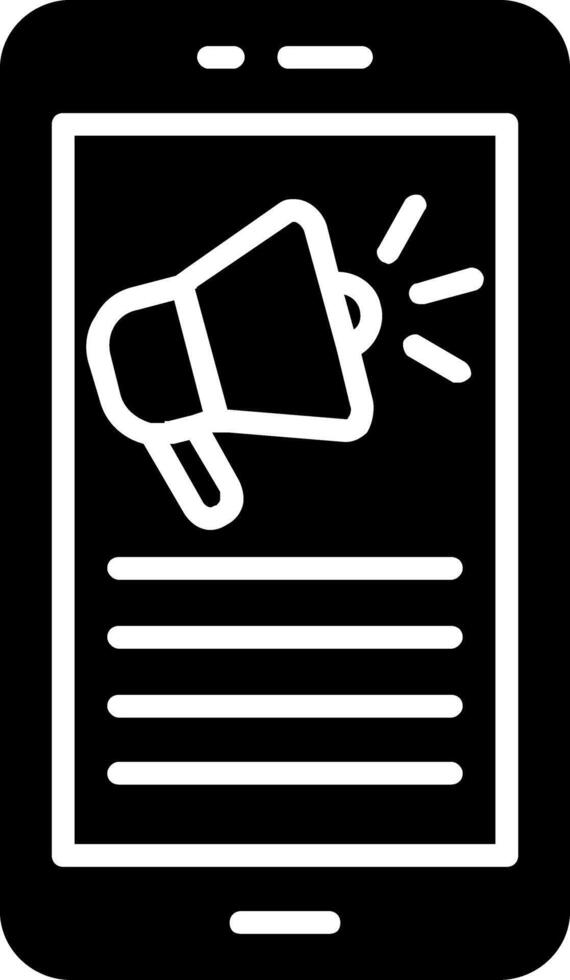 Mobile Phone Glyph Icon vector