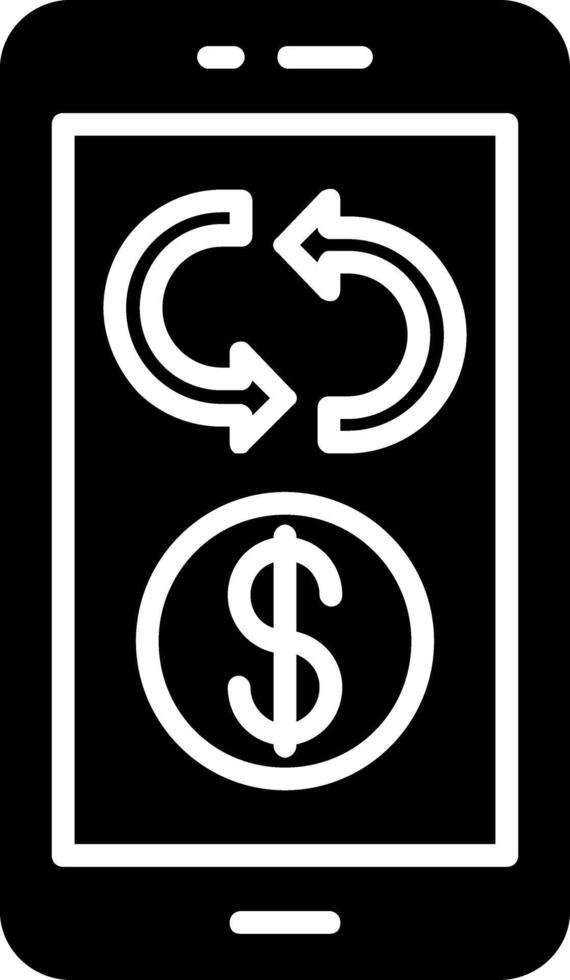 Refund Glyph Icon vector