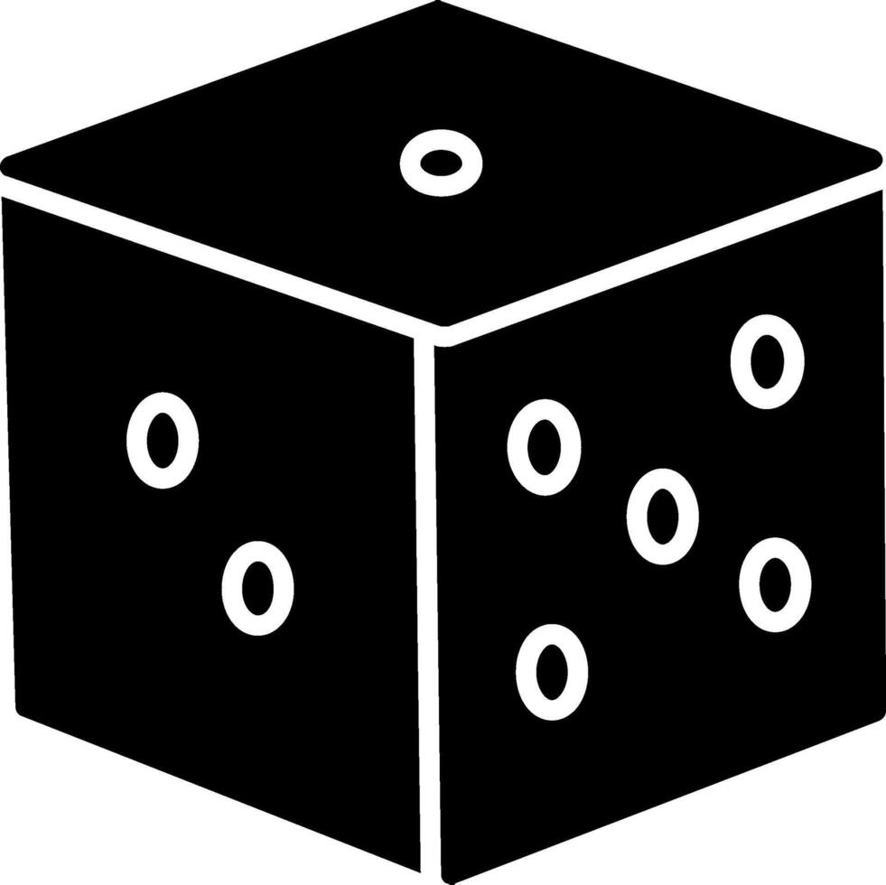 Dice Glyph Icon vector