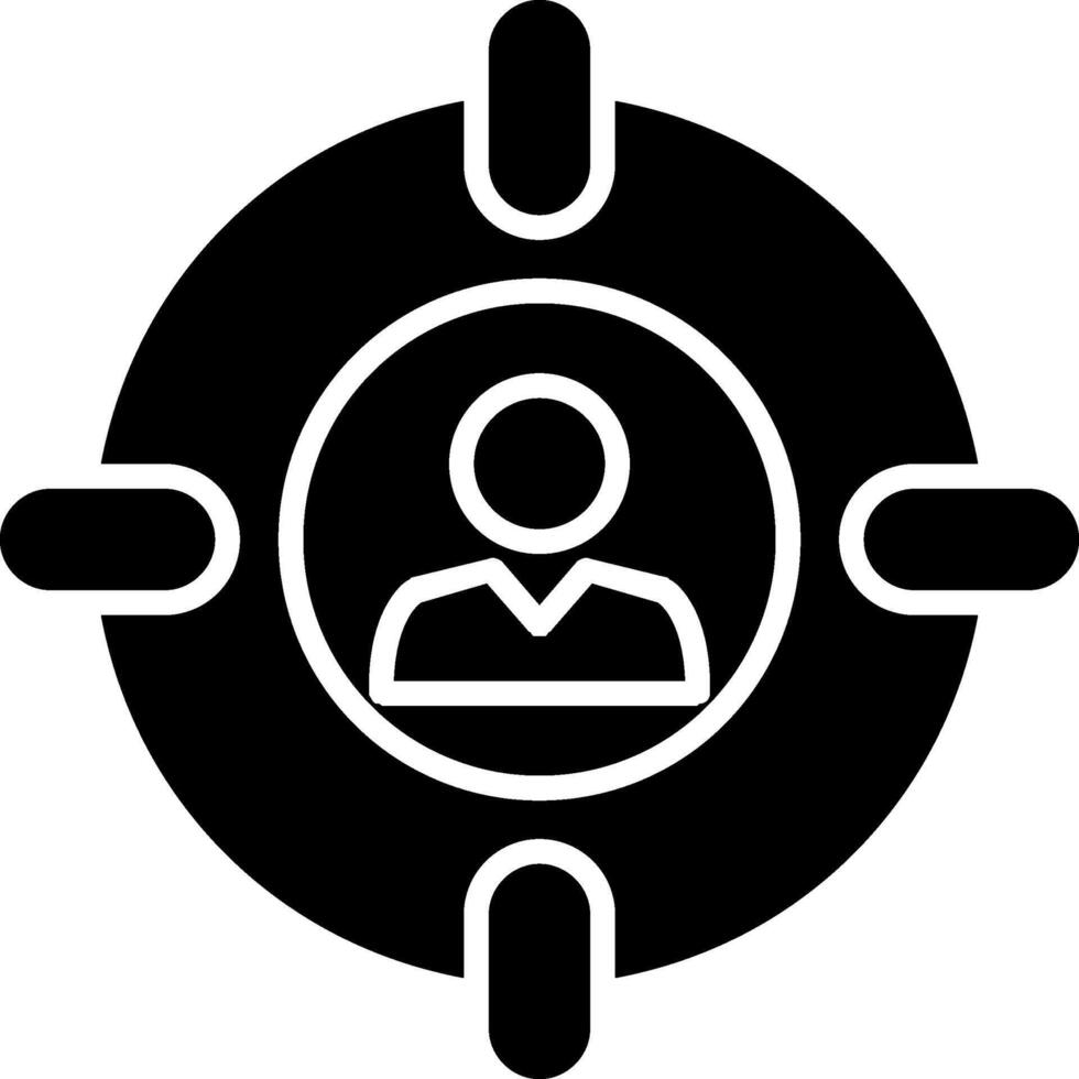 Target Audience Glyph Icon vector