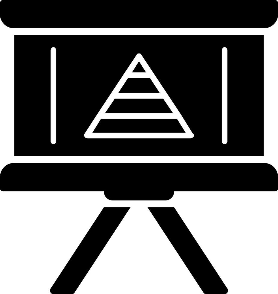 Pyramid Chart Glyph Icon vector