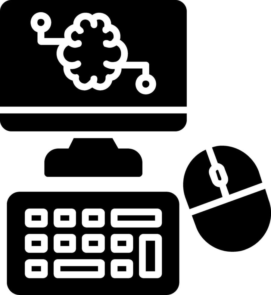 Computer Glyph Icon vector