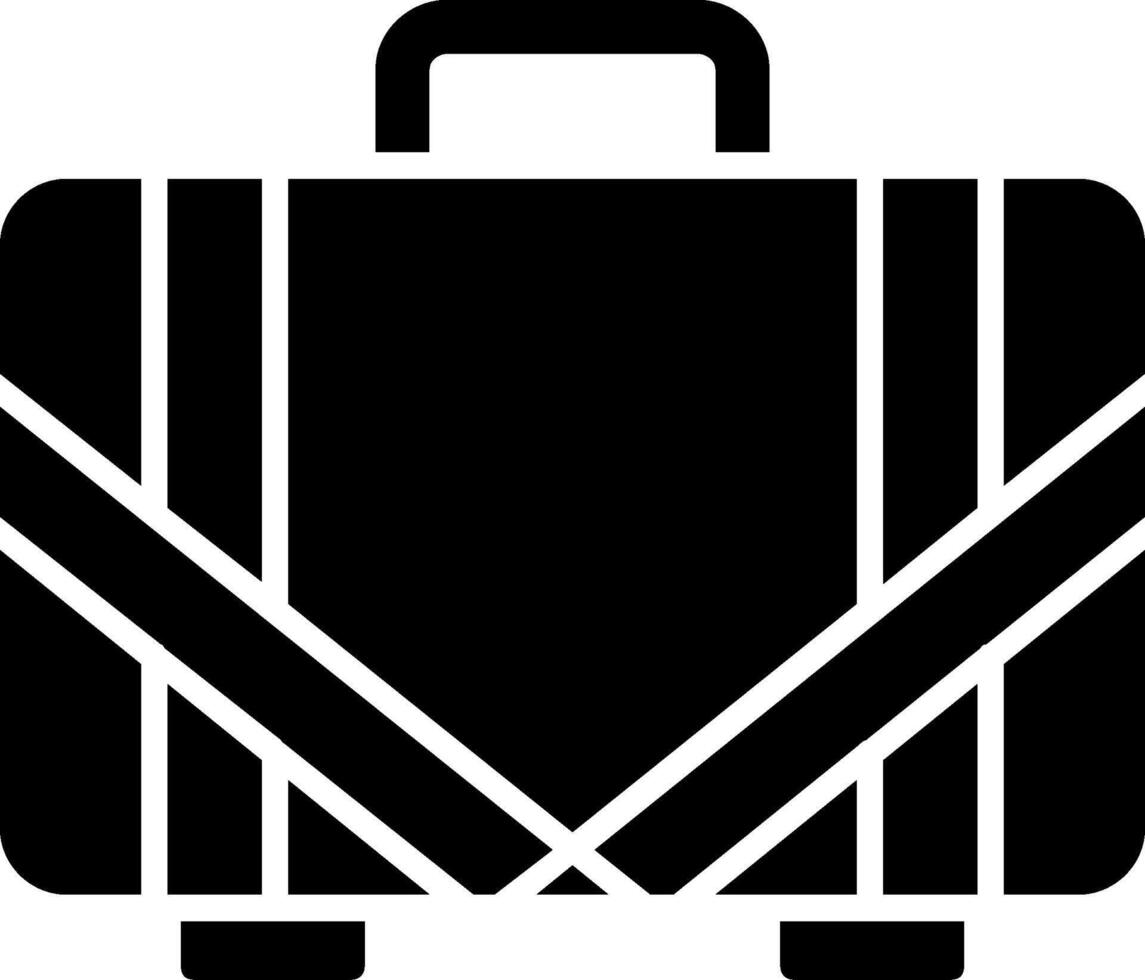 Suitcase Glyph Icon vector